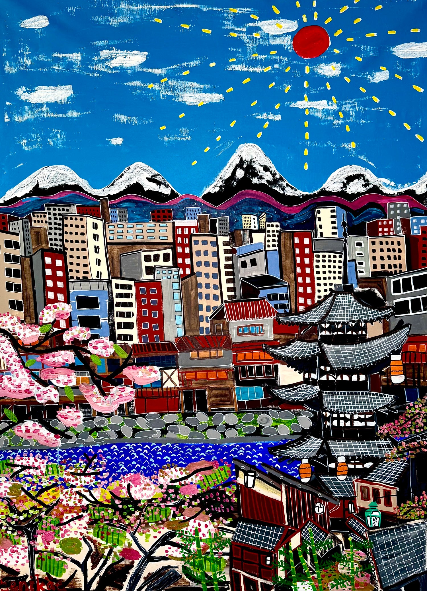 Artwork Kyoto Gion Cherry Blossom
