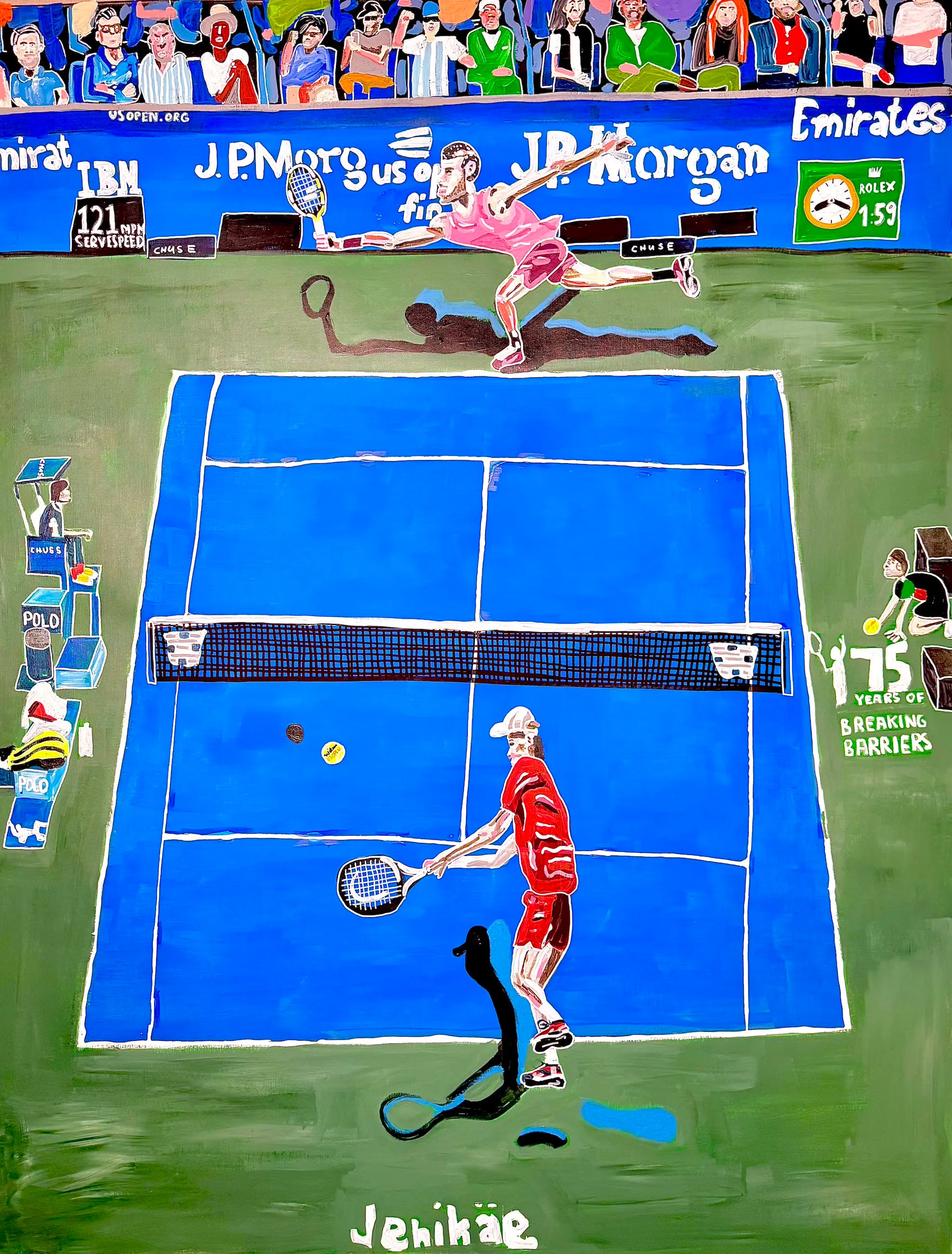 US Open Alcaraz vs Sinner – Filipp Jenikae Art Prints