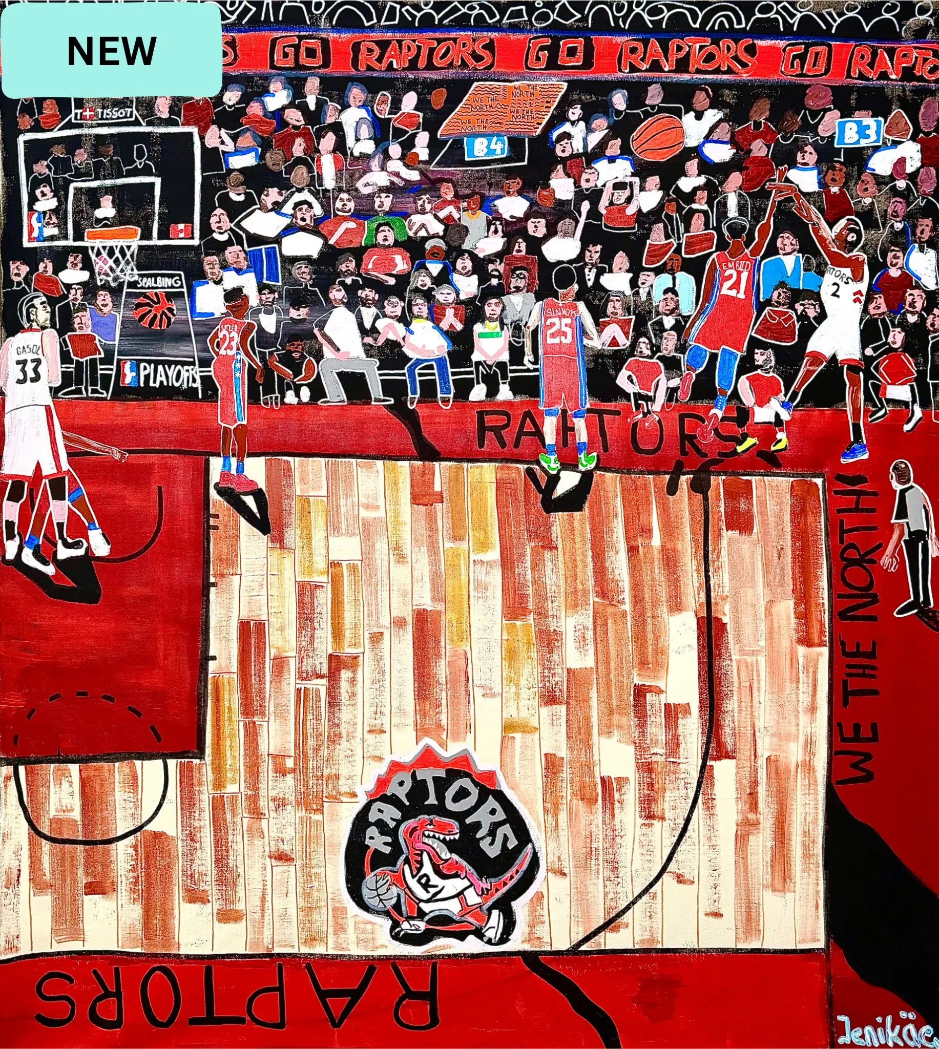 Artwork Kawhi's Game winning Shot over Embiid – Filipp Jenikae Art