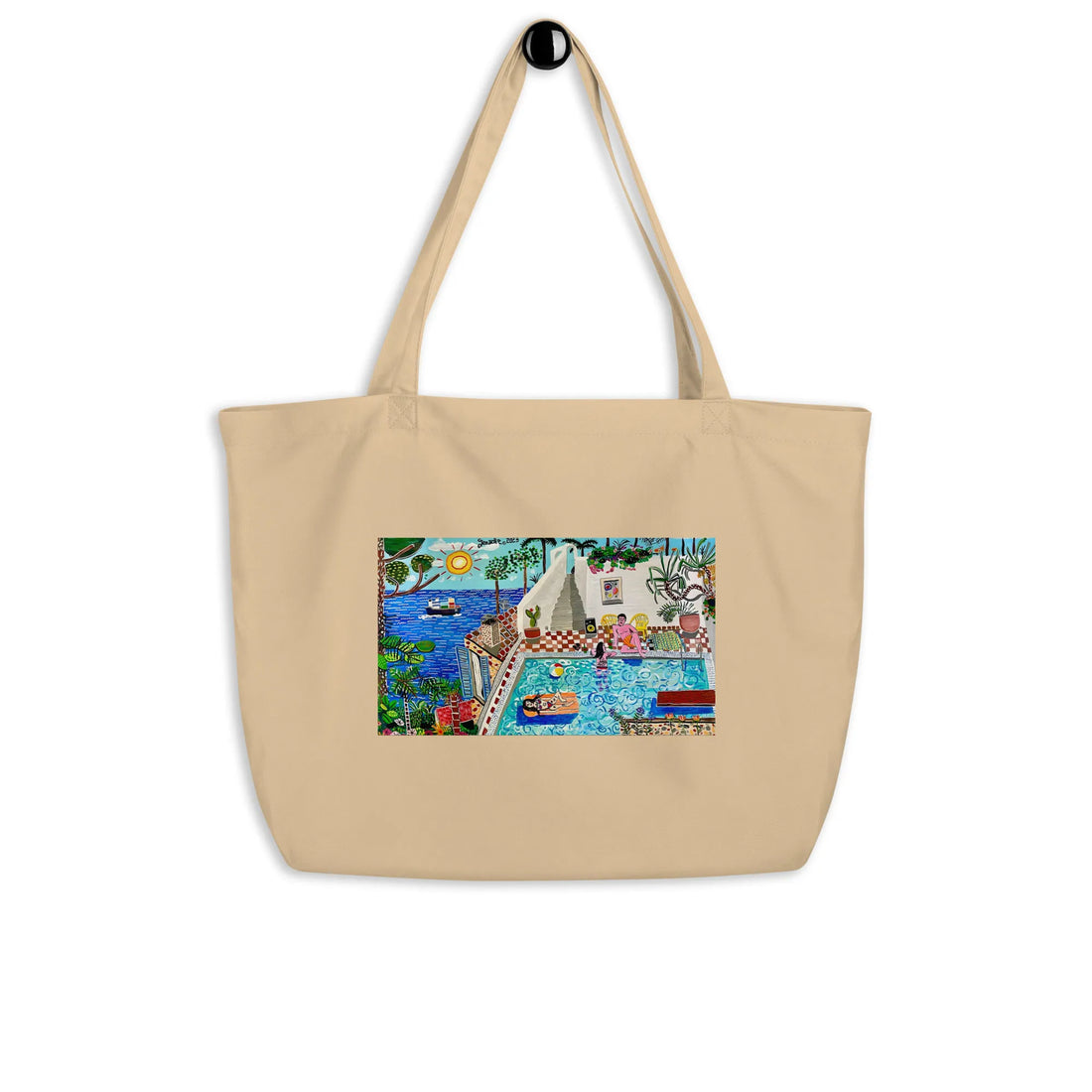 Large organic tote bag