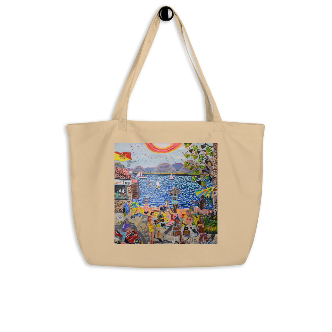 Large organic tote bag
