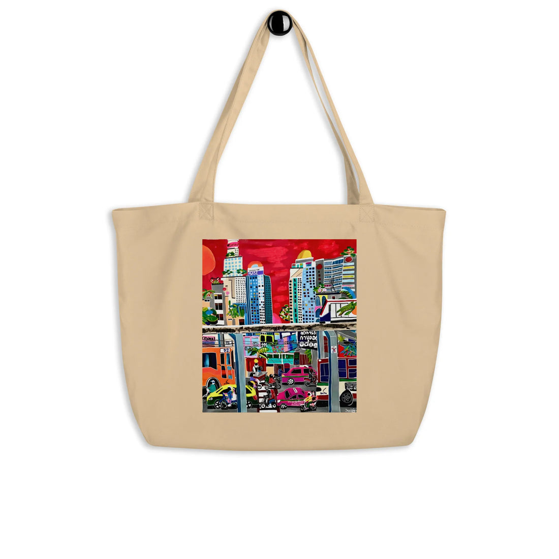 Large organic tote bag
