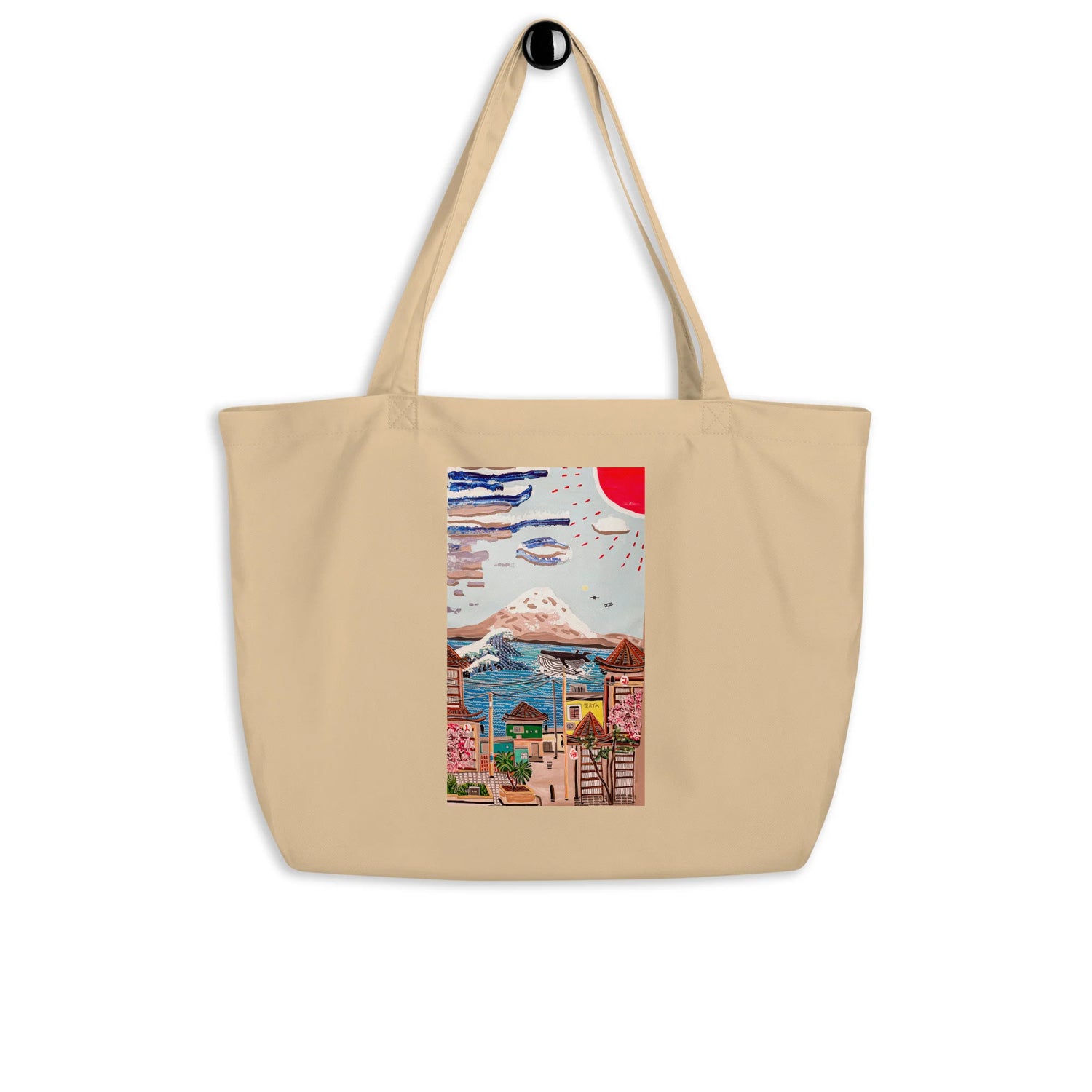 Large organic tote bag