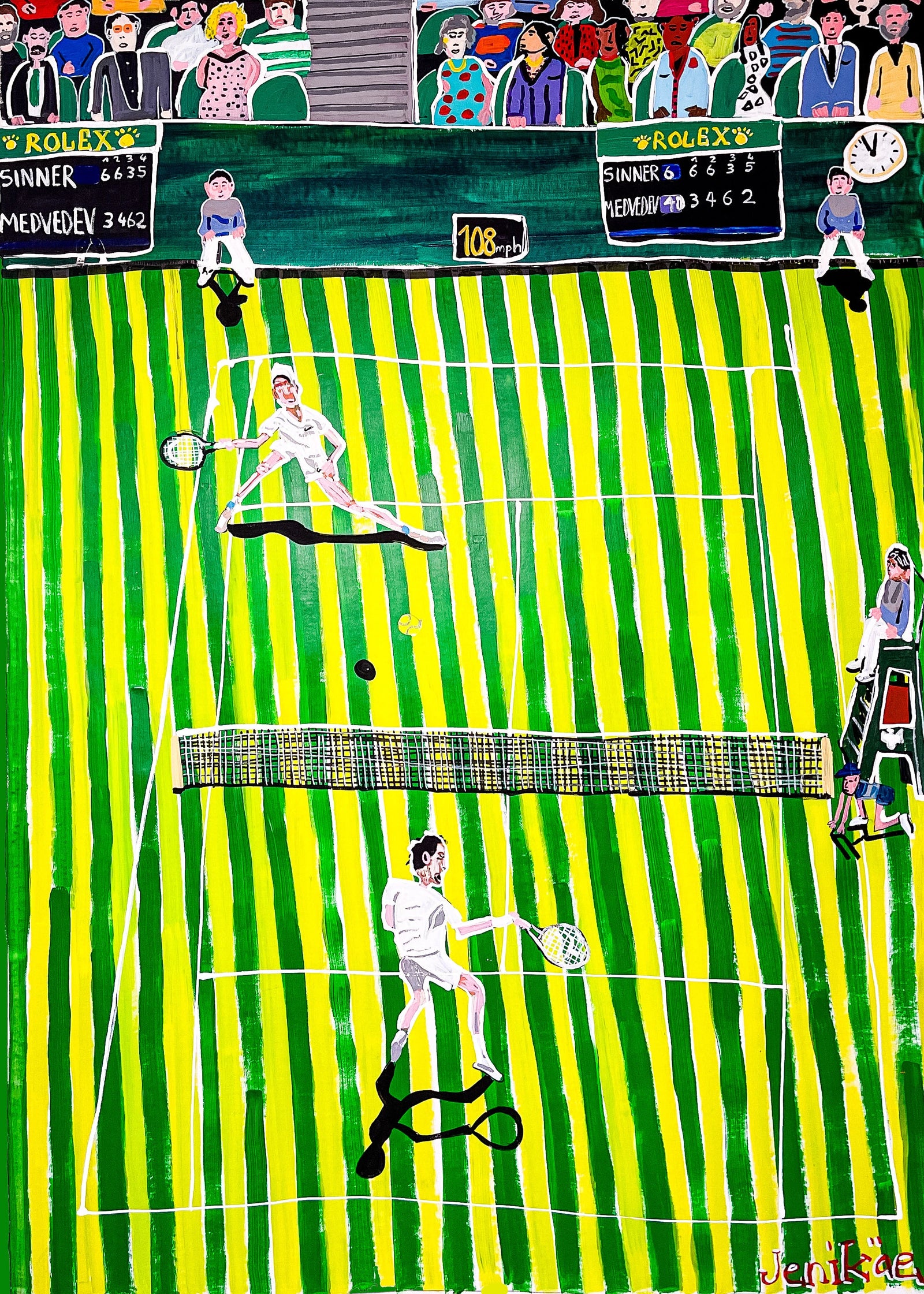Artwork Wimbledon Sinner vs Medvedev