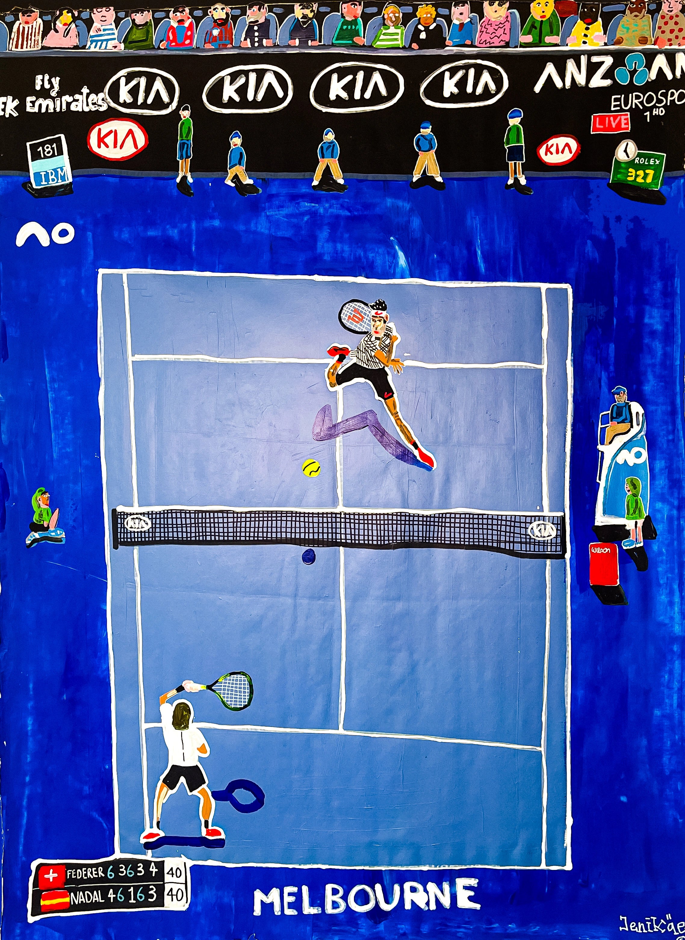 ♪2006−07 gap  PRESS  A＆W  東京・バルセロナvol71 Australian Open - Federer vs Nadal – Filipp Jenikae Art Prints