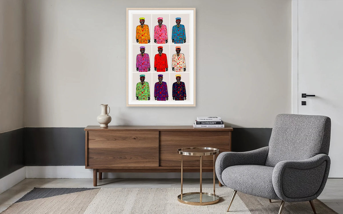Men in Different Colored Suits