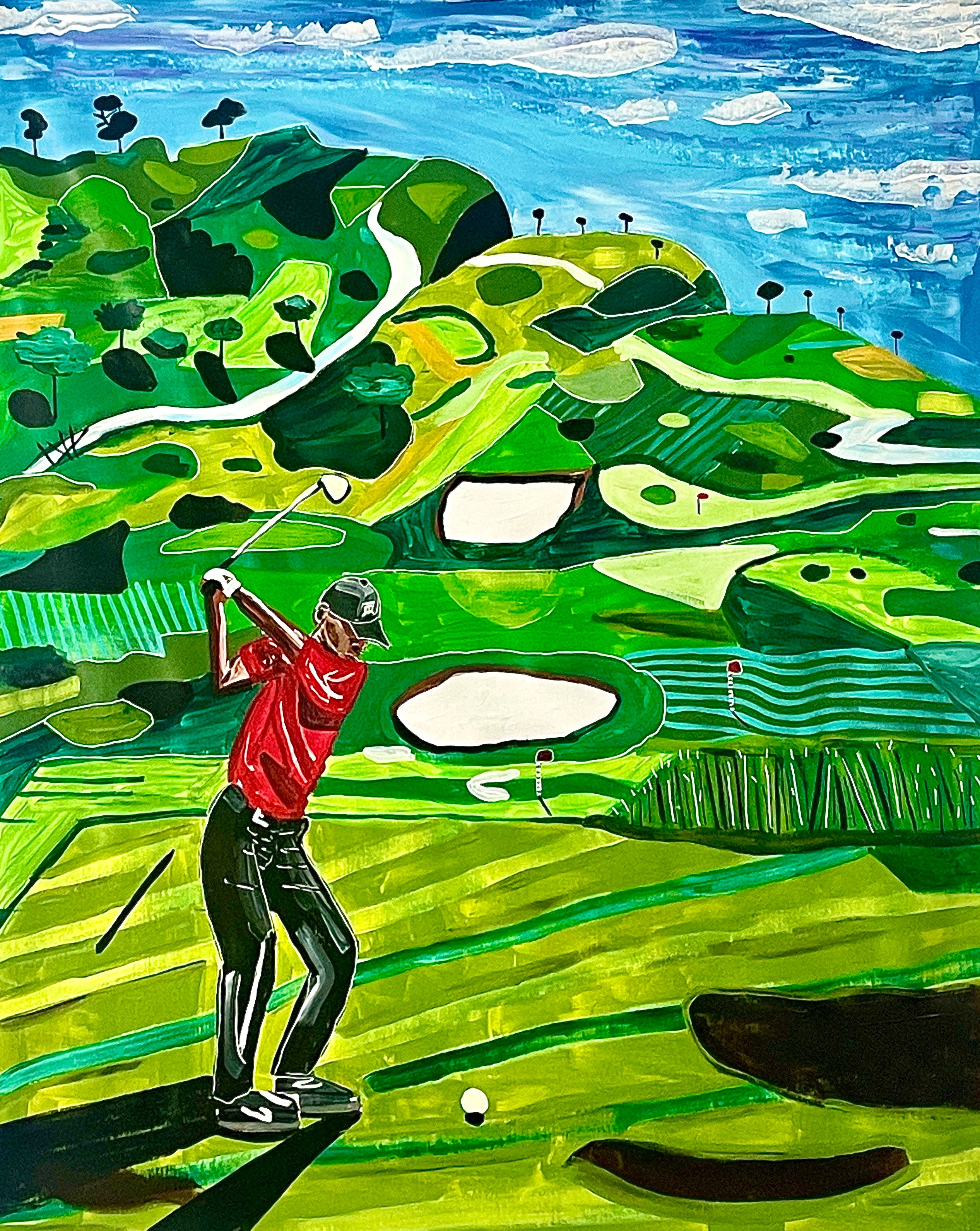 ☆ANEW GOLF☆アニューゴルフ韓国　W TAPE ARTWORK Artwork The Greatest Shot in Master's History - Tiger Woods