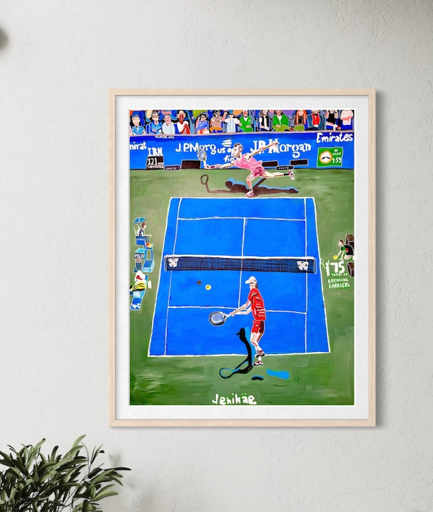 US Open Alcaraz vs Sinner – Filipp Jenikae Art Prints