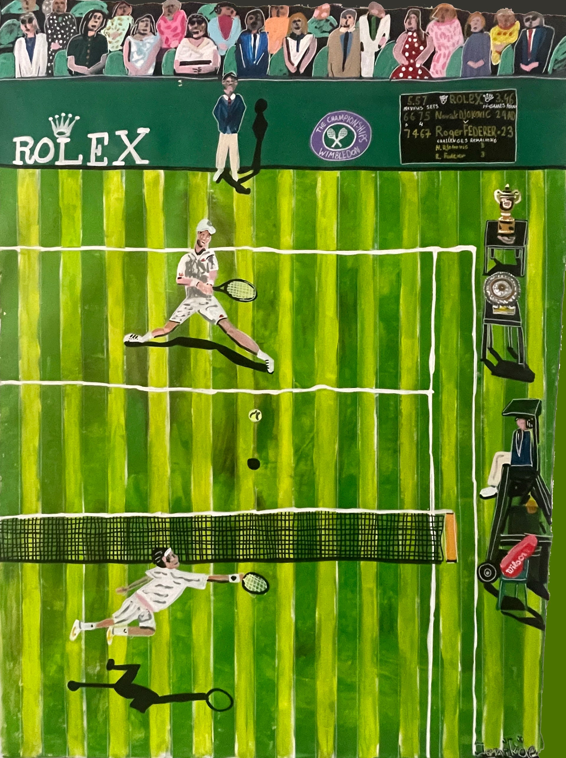 Artwork Djokovic vs Federer Wimbledon – Filipp Jenikae Art Prints