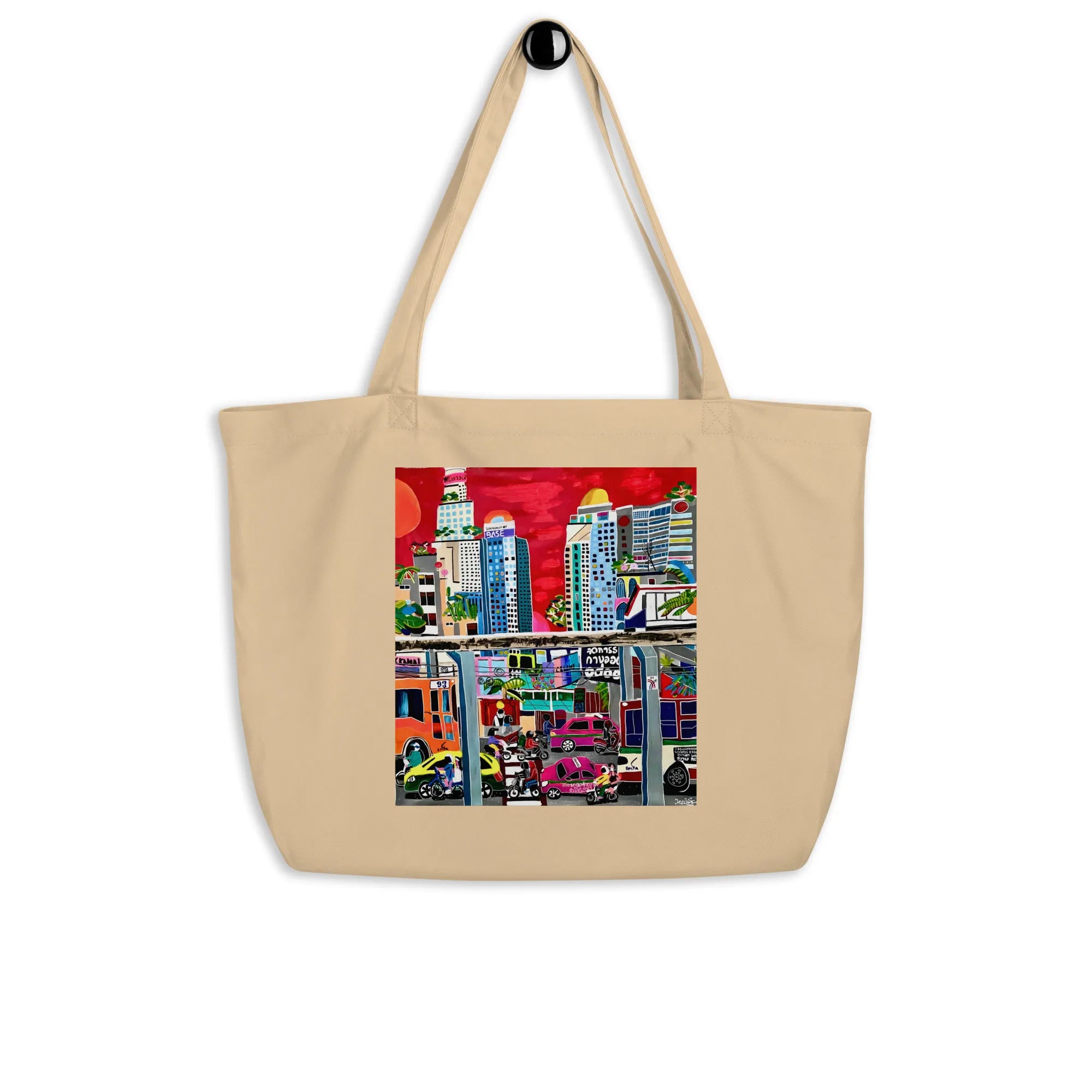 Large organic tote bag