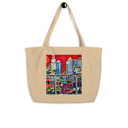 Large organic tote bag