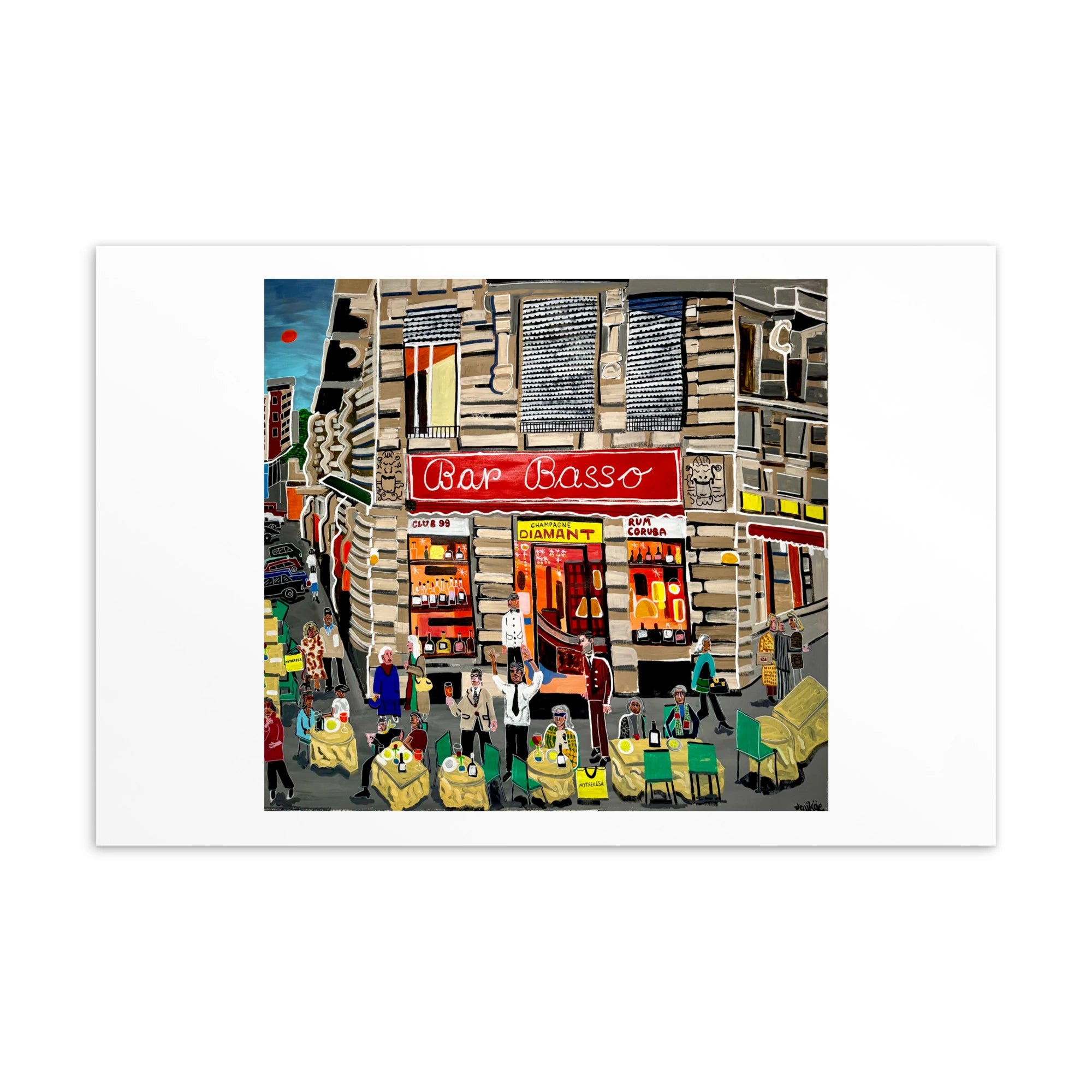 Bar Basso Milano Postcard