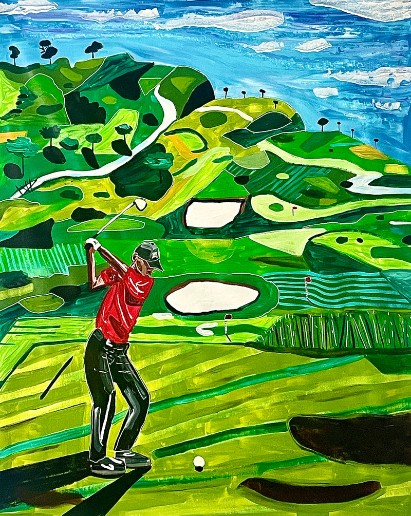 Artwork The Greatest Shot in Master's History - Tiger Woods