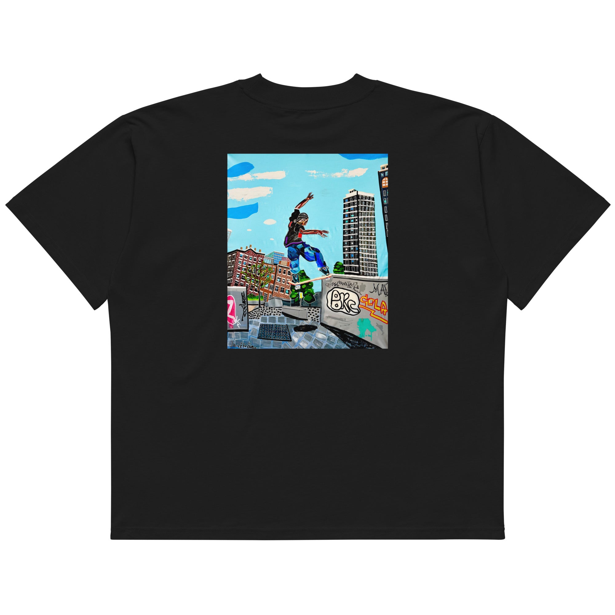 BKC Skate Crew Unisex organic oversized high neck t-shirt – Filipp